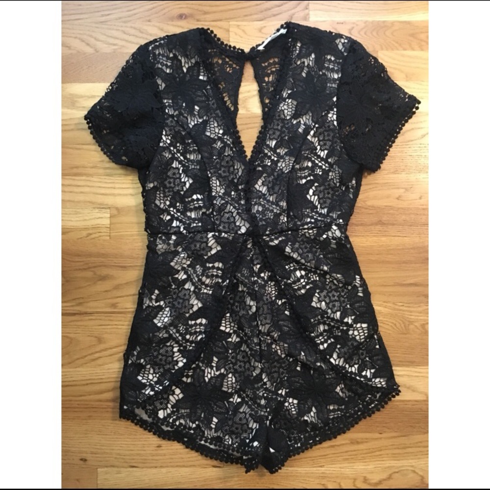 Black Lace Romper